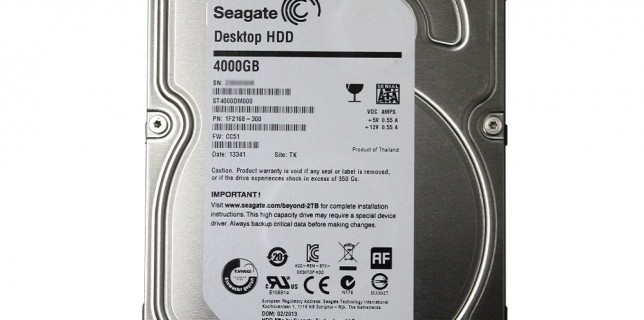 Seagate Desktop HDD 4 TB SATA 6Gb/s NCQ 64MB Cache 3.5-Inch Internal Bare Drive ST4000DM000