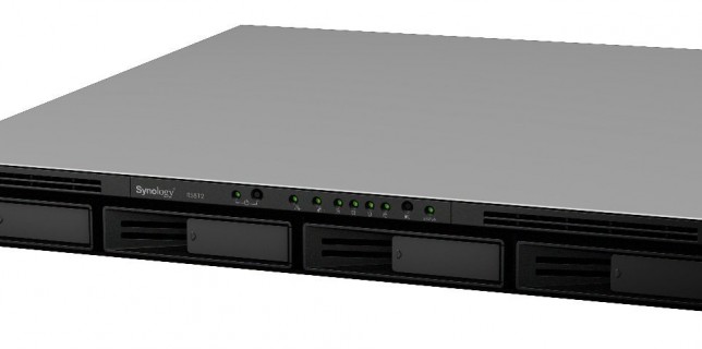 Synology RackStation 4-Bay (Diskless) 1U NAS Rackmount Network Attached Storage RS812 (Silver/Black)