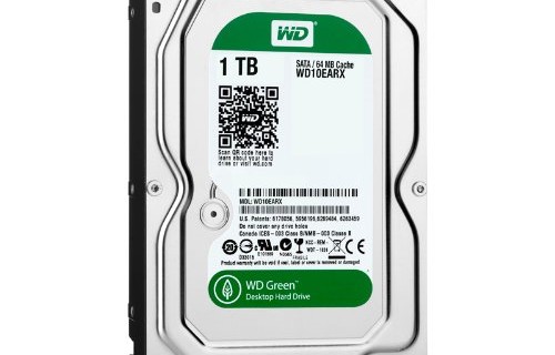 WD Green 1 TB Desktop Hard Drive: 3.5 Inch, SATA III, 64 MB Cache - WD10EARX